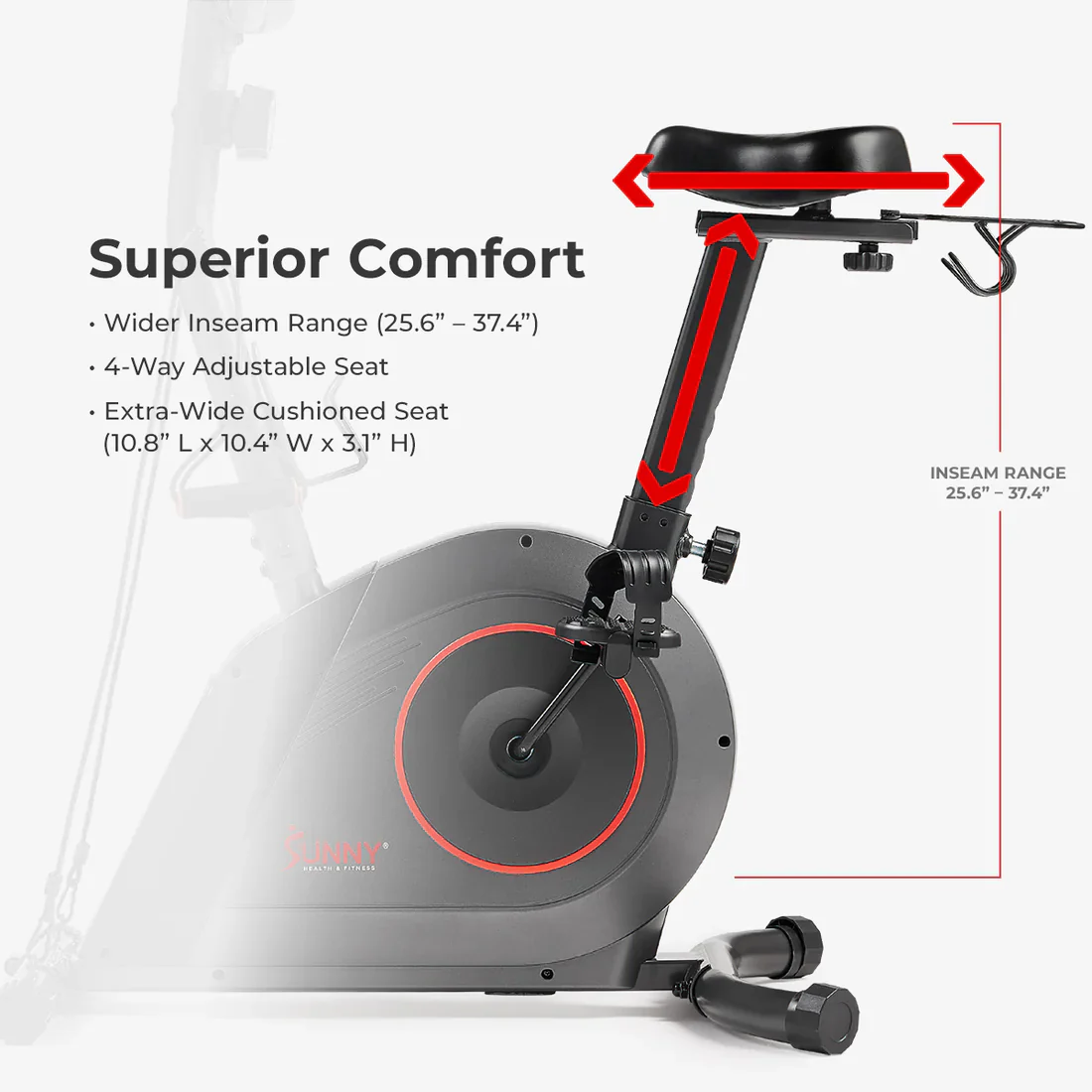 16-Level Magnetic Resistance Upright Bike with workout bands - Image 10