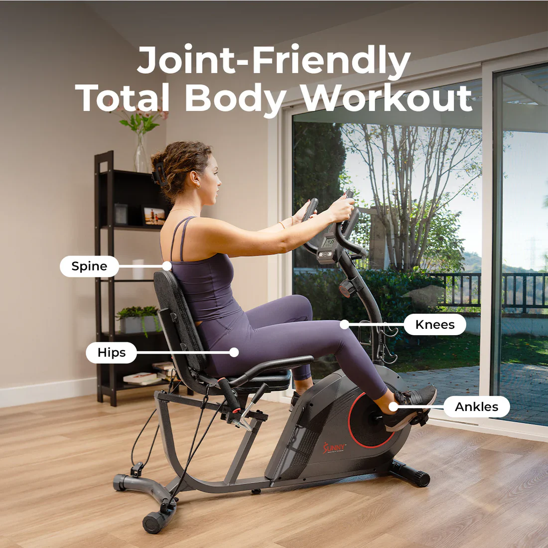 16-Level Smart Magnetic Resistance Recumbent Bike - Image 3