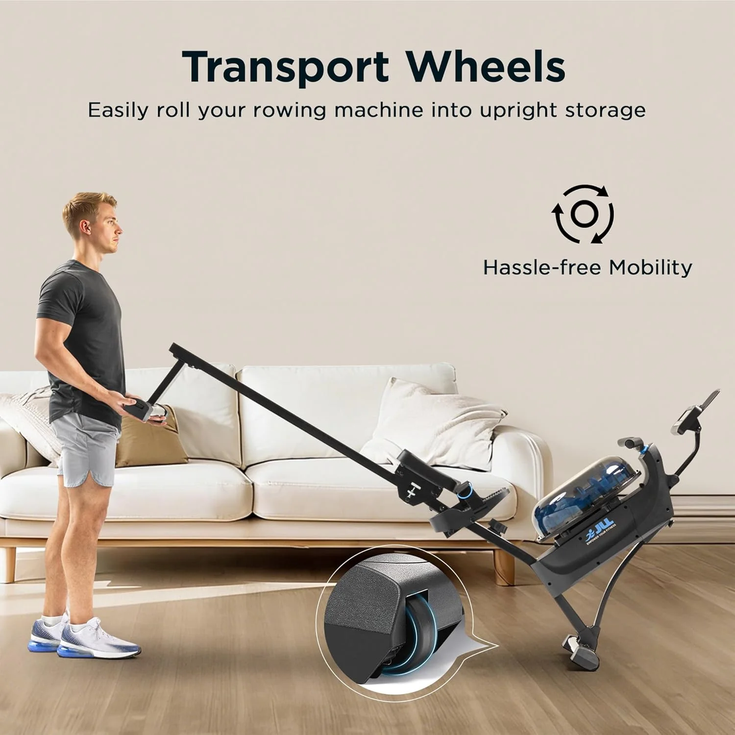 Premium Magnetic Water Rowing Machine - Image 7