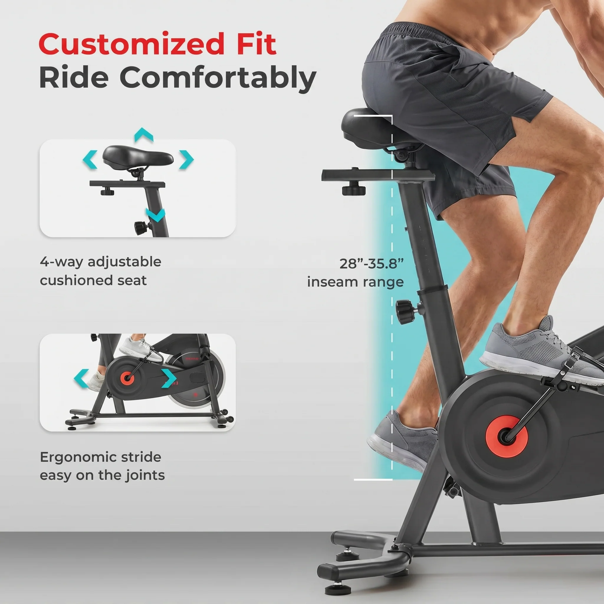 Active 100 Smart Magnetic Cycling Exercise Bike - Image 3