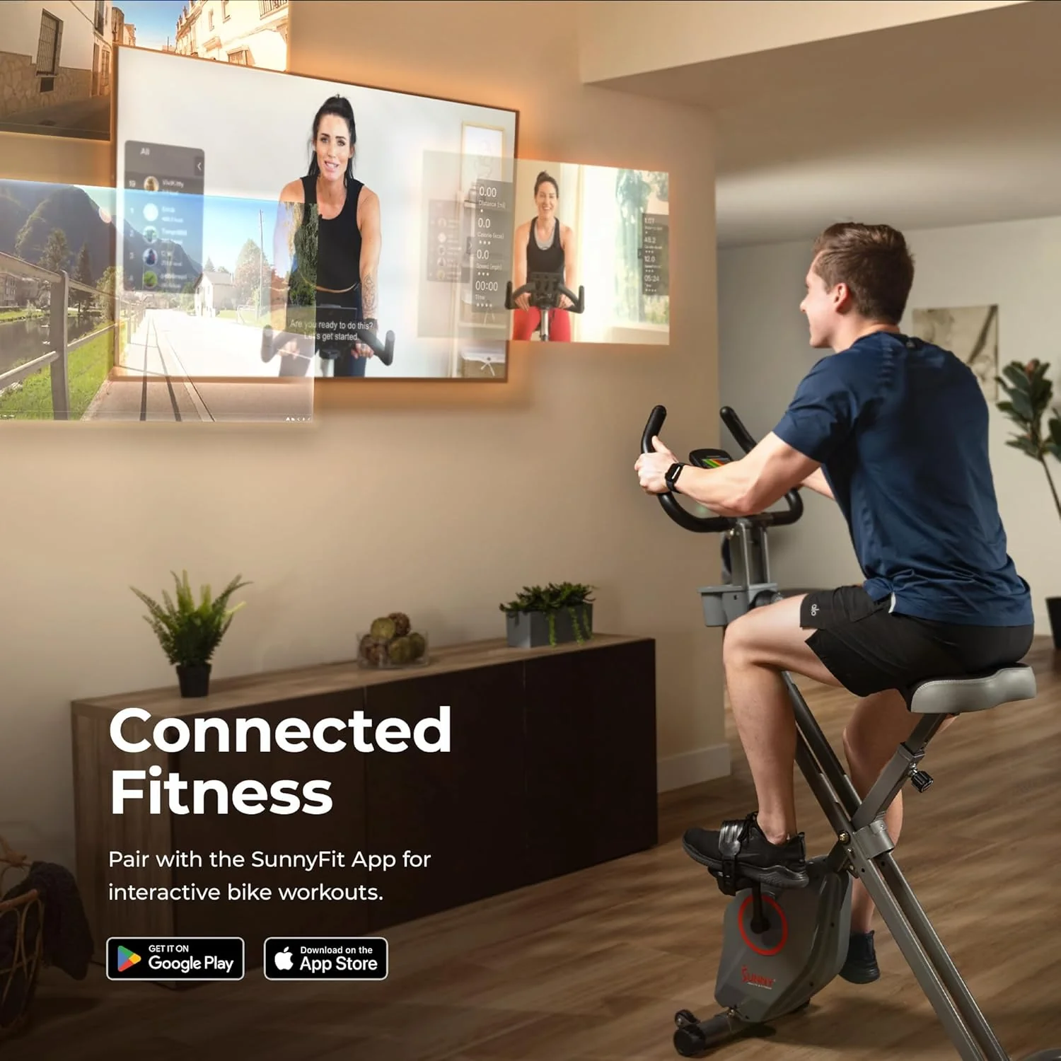Foldable Magnetic Exercise X-Bike - Image 5