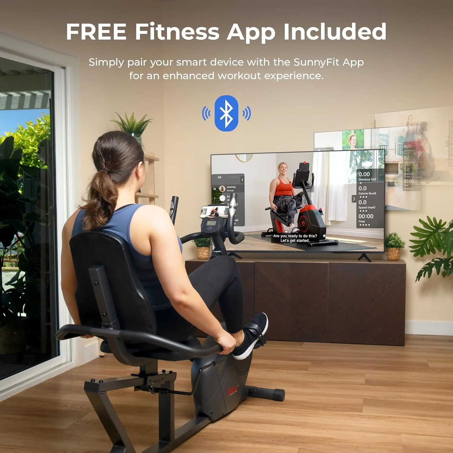 Heavy-Duty Recumbent Bike w/Wide Cushioned Seat & Back - Image 6