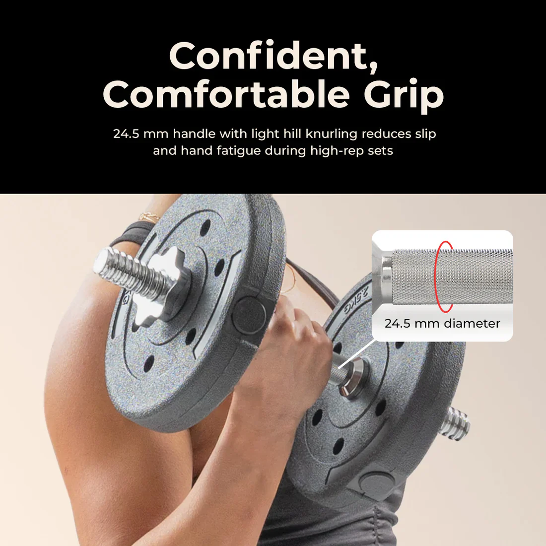 Dumbbell Weight Bars - 14 inch - Image 3
